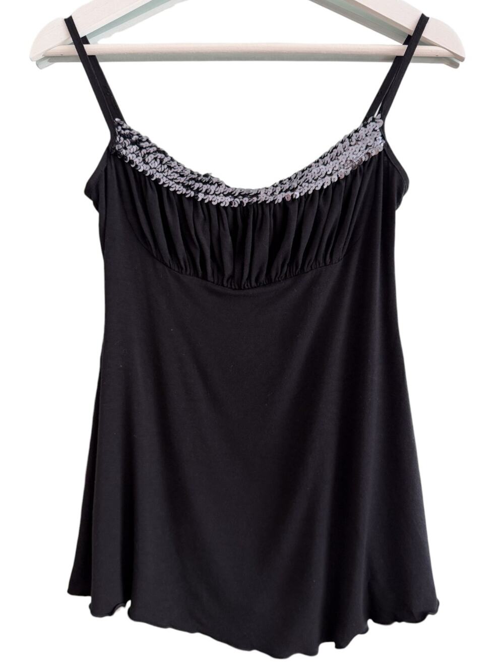 Vintage Y2K 90's Ann Ferriday Sequin Cami Tank Top Whimsigoth Fairy One Size